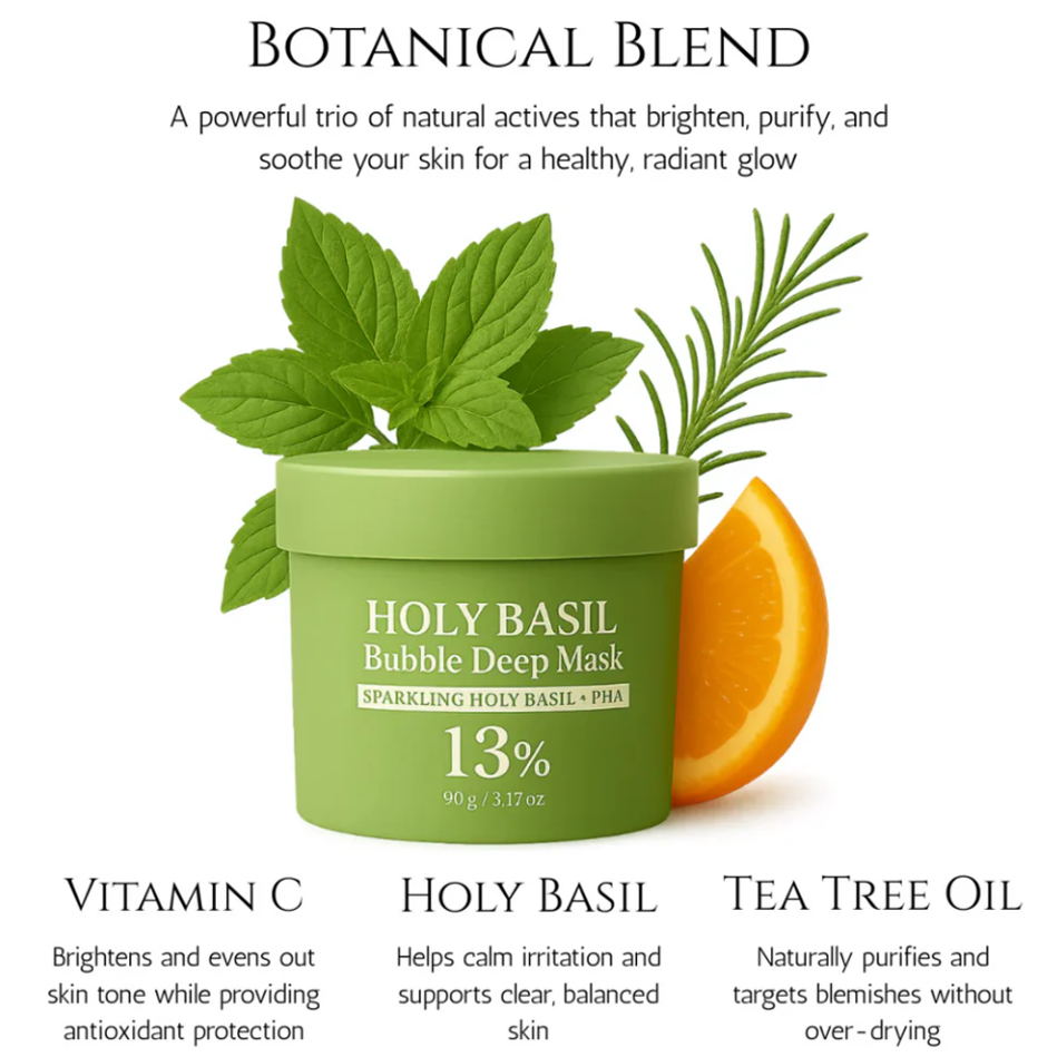 Holy Basil Bubble Deep Mask