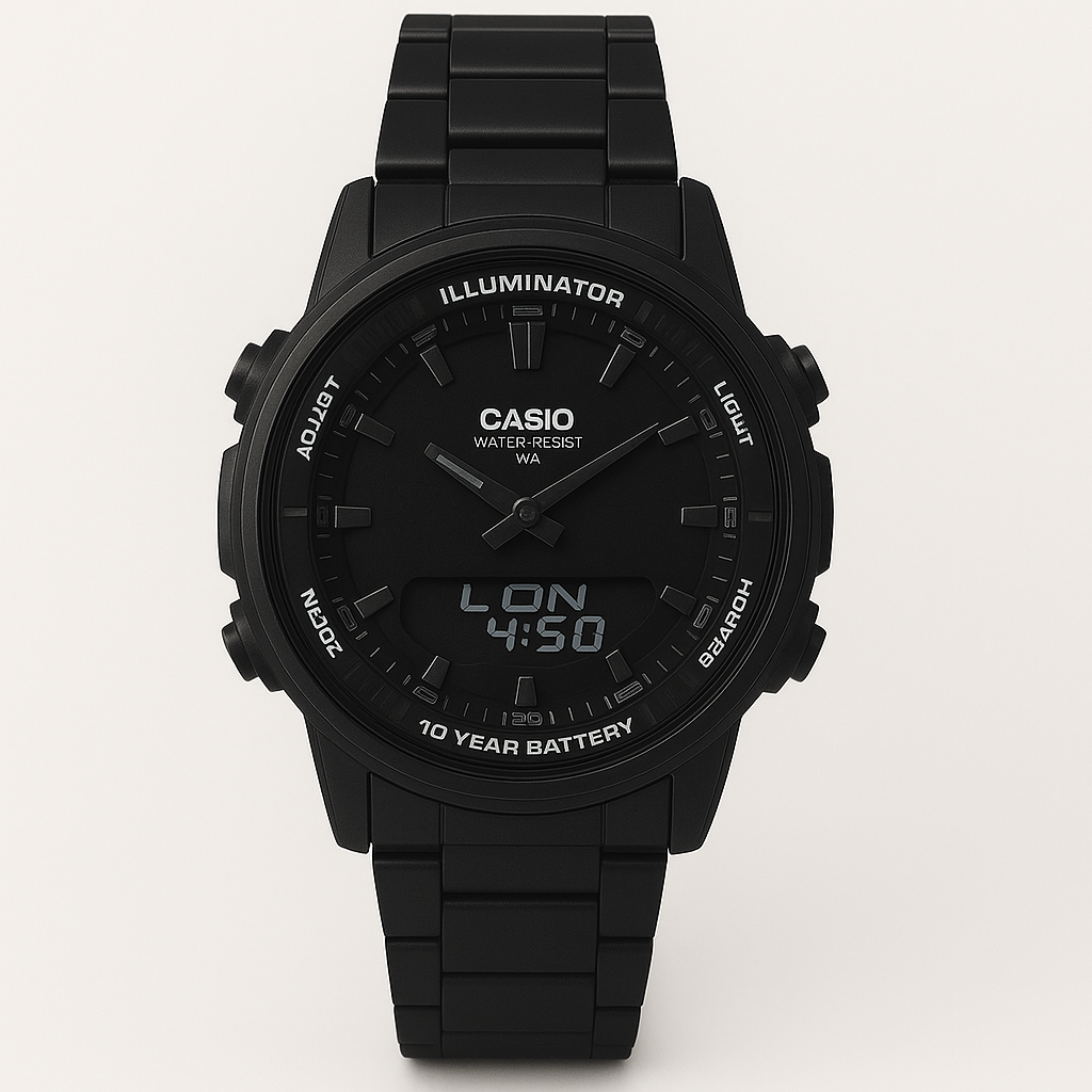 Casio AMW-880D-9AVDF Men's Stainless Steel Digital-Analog Watch