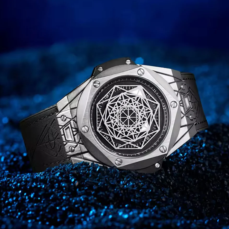 Geometric Metallic Watch